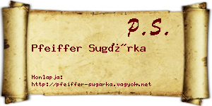 Pfeiffer Sugárka névjegykártya